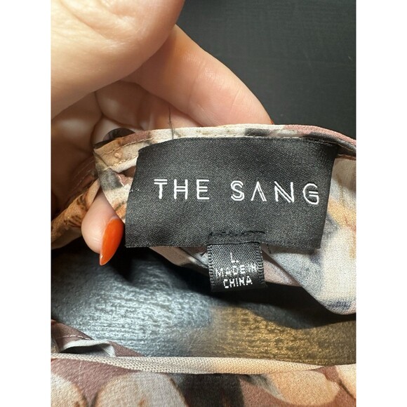 THE SANG Romper Cutout Floral Sz Large #1138 - Picture 5 of 8